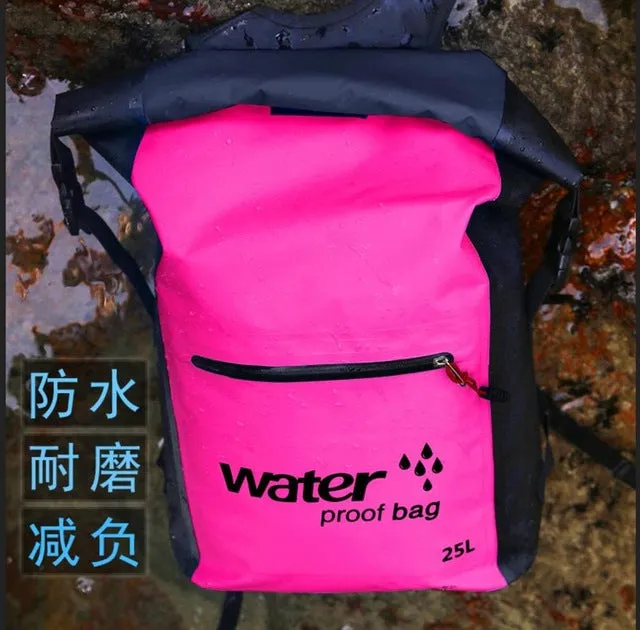 25L Dry Bag Waterproof Backpack Rucksack Storage Pack Sack Swimming Rafting Kayaking Camping Floating Sailing Canoe Boating