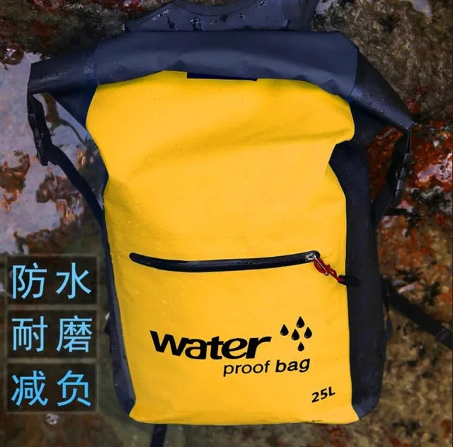 25L Dry Bag Waterproof Backpack Rucksack Storage Pack Sack Swimming Rafting Kayaking Camping Floating Sailing Canoe Boating