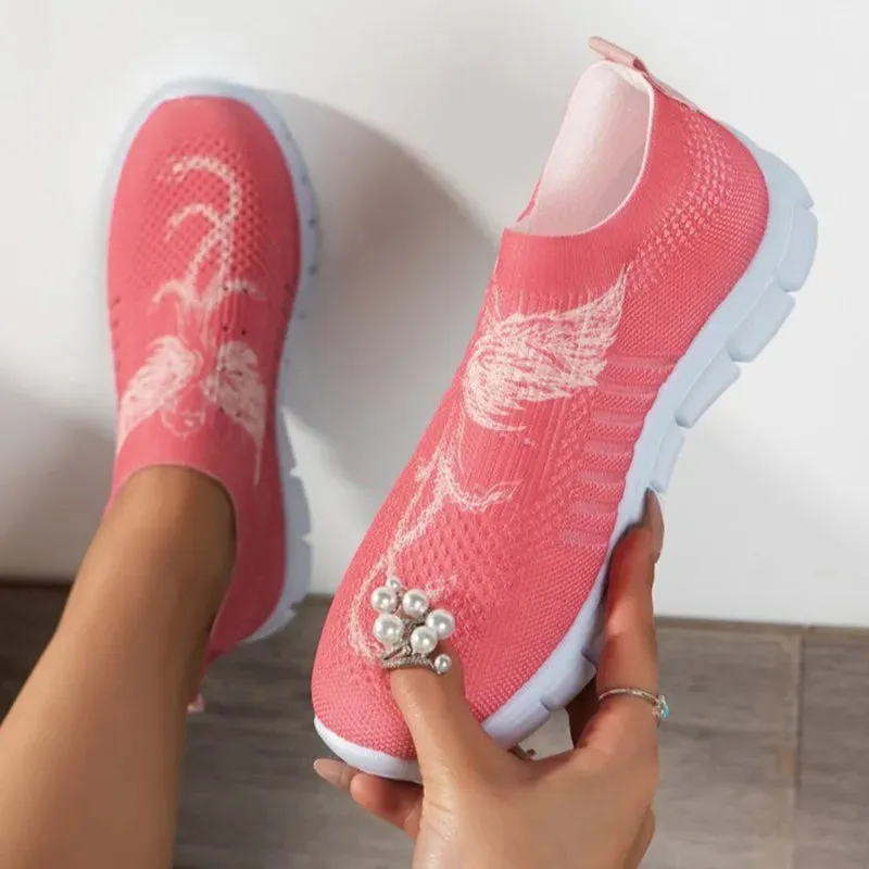 AMOZAE- - Breathable Knitted Slip-On Sneakers