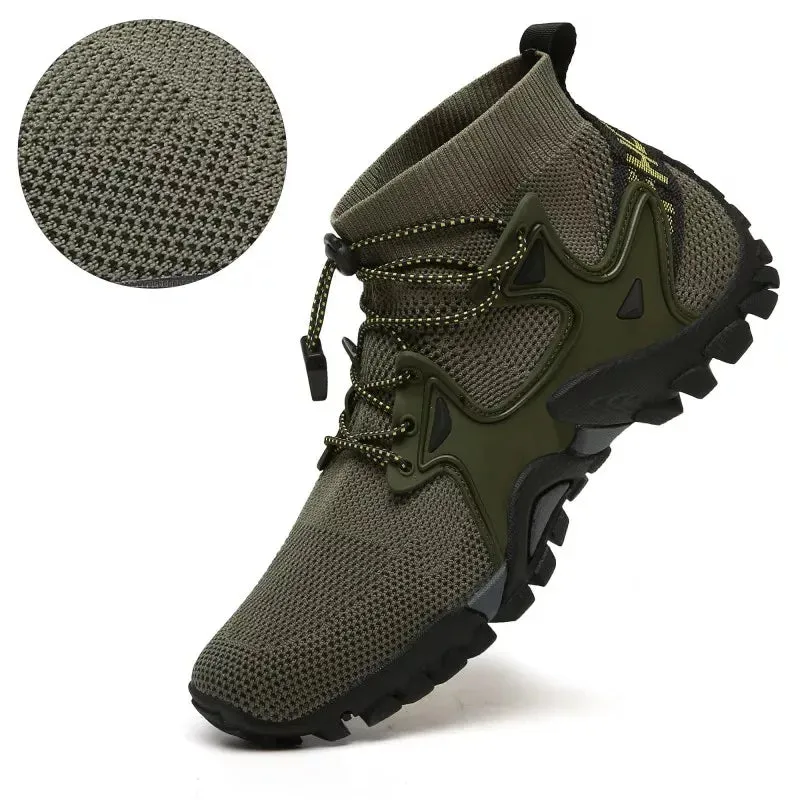 Breathable Mesh Men's Botas Tactical Boots Hiking Soft Shoes Outdoor Non-Slip Trail Trekking Climbing Designer Wading Sneakers