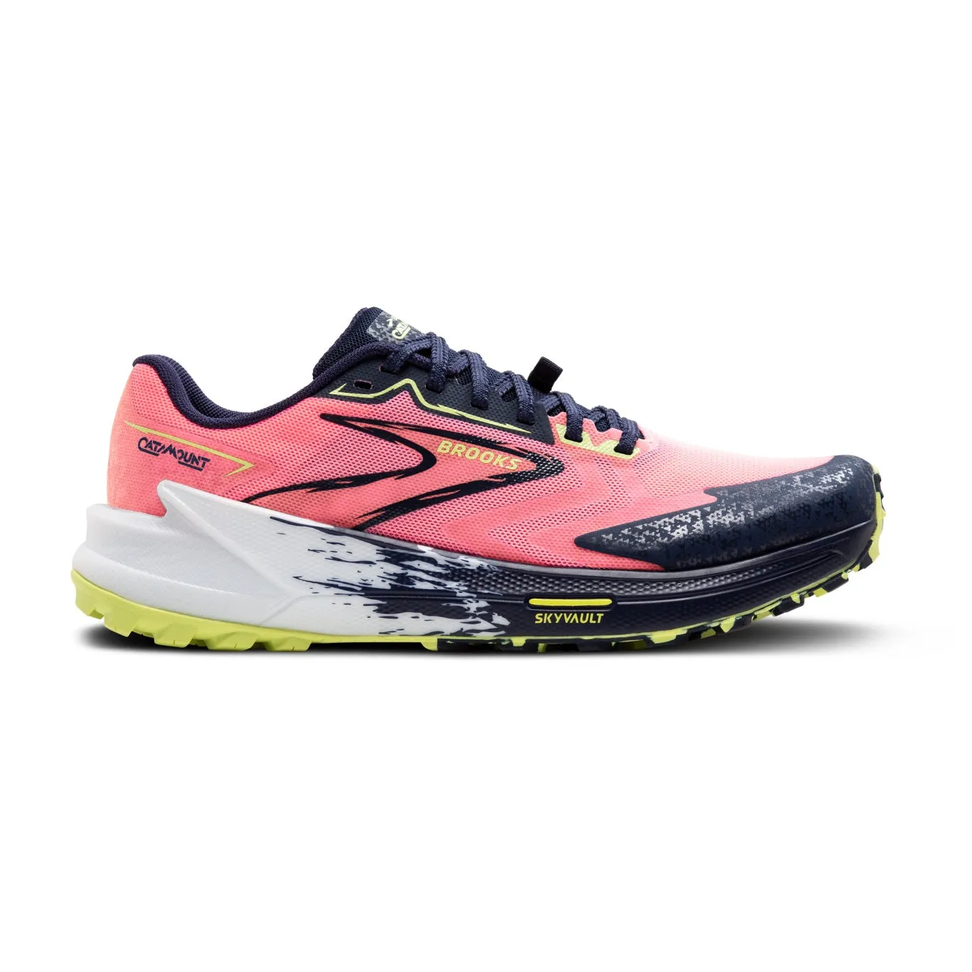 Brooks Catamount 3 | Pink / Peacoat / Sunny Lime | Womens