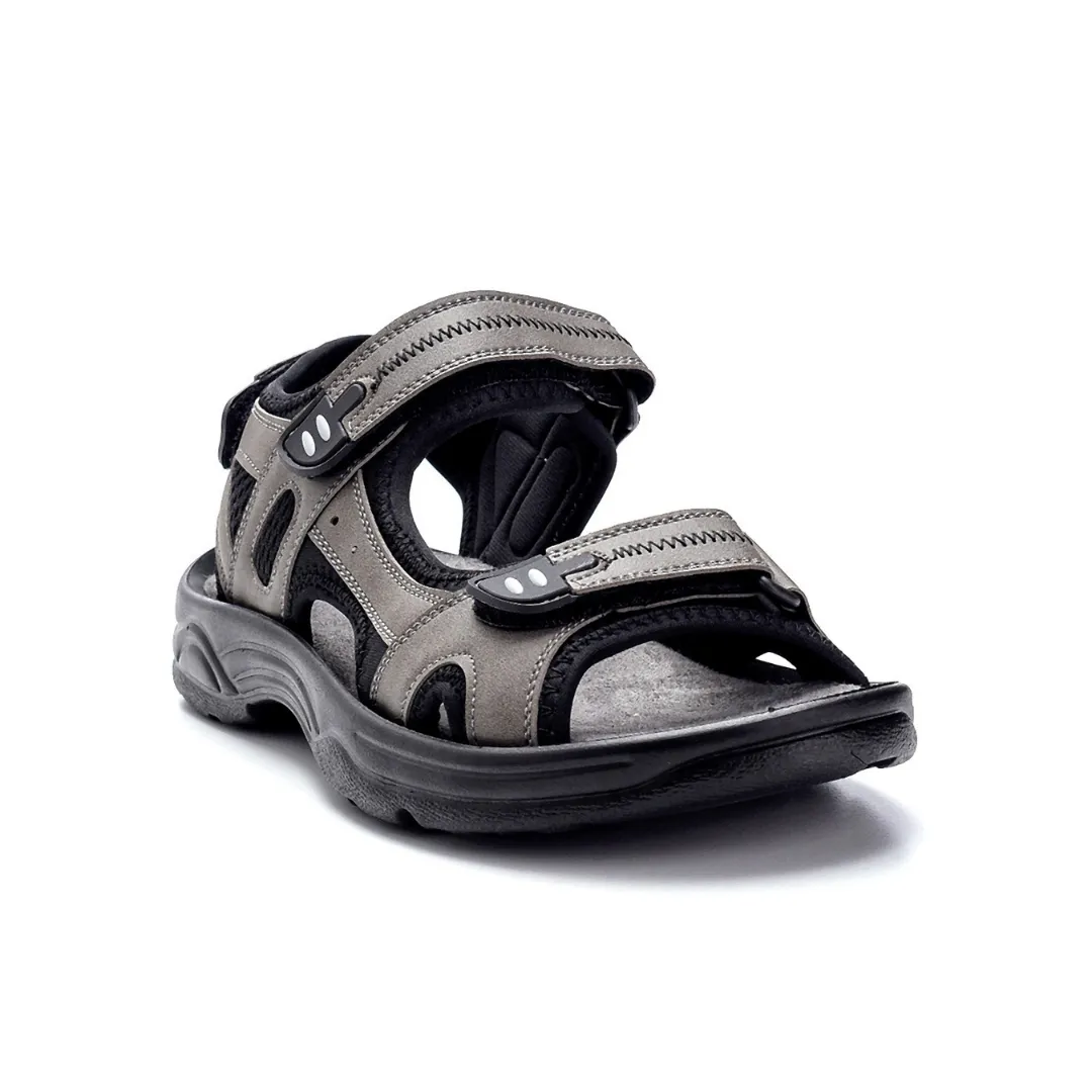 Grey Men Leather Sandal