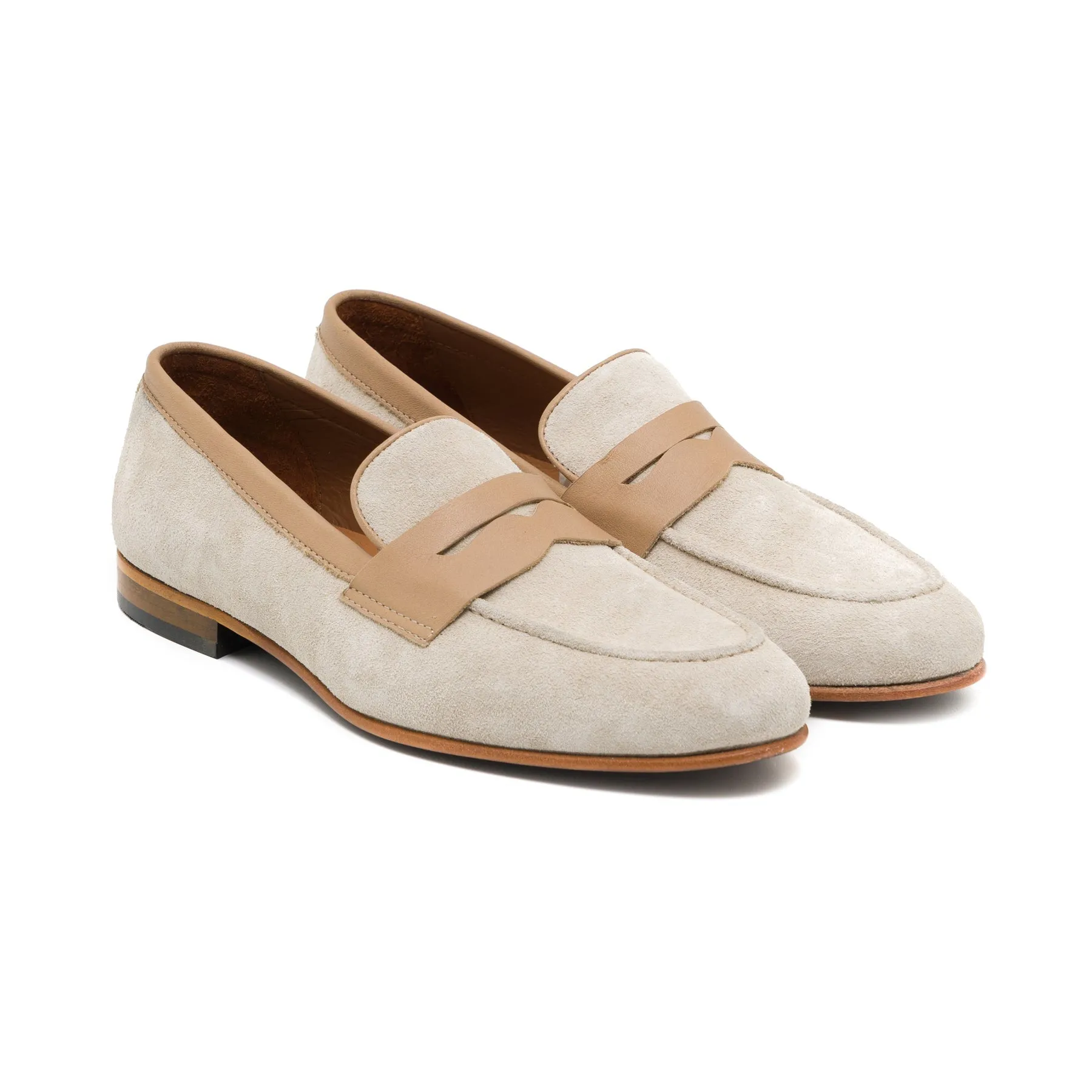 Griffin Beige Suede Loafer