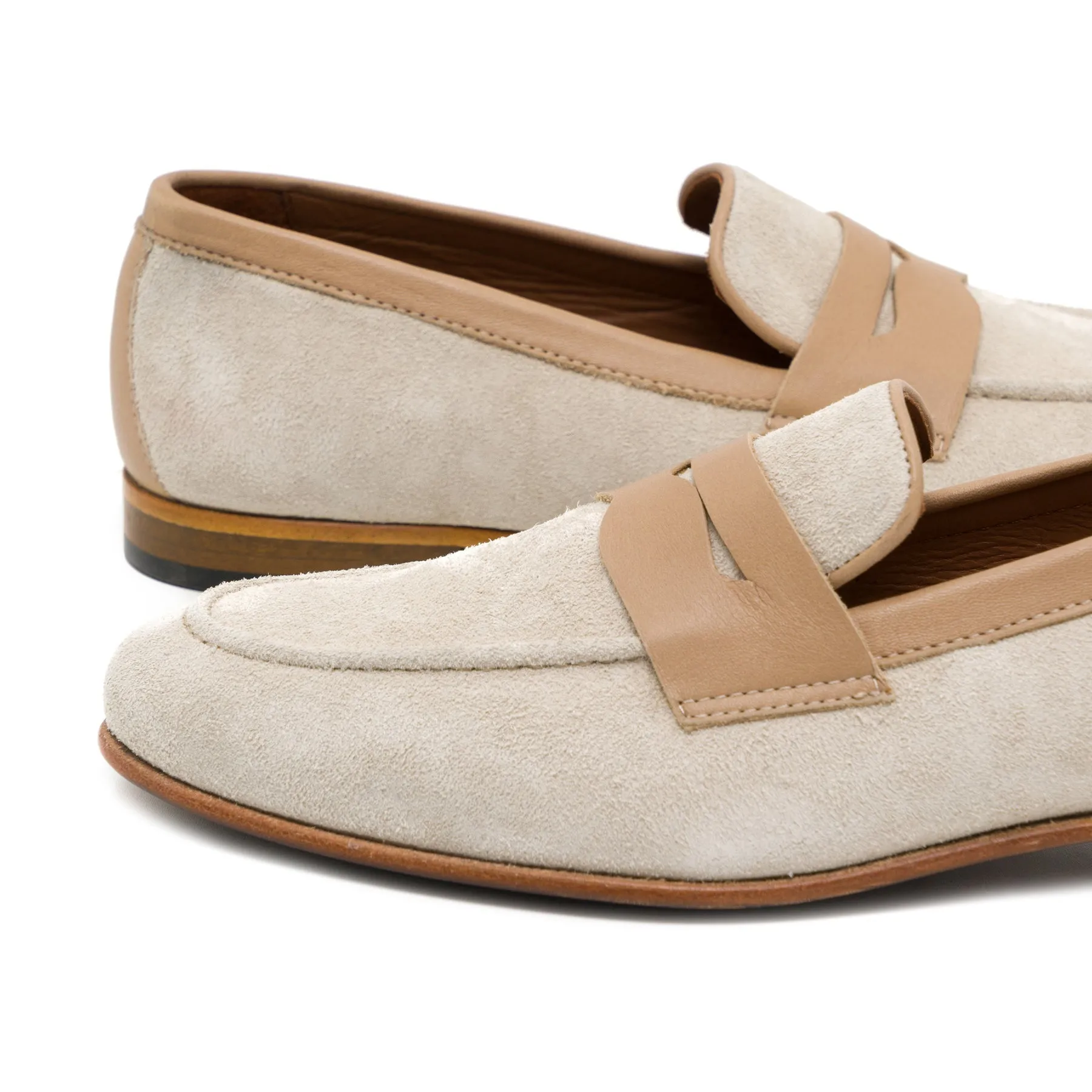 Griffin Beige Suede Loafer