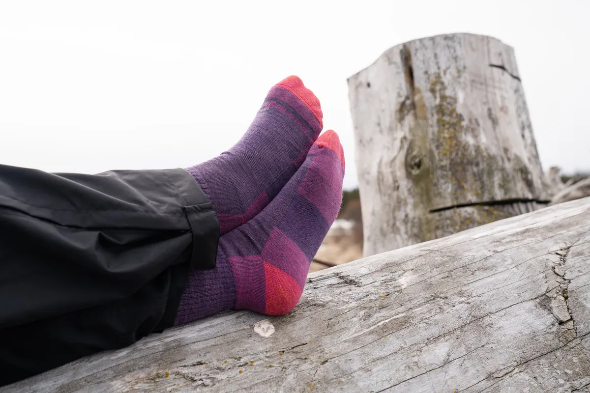 Hiker Micro Crew Midweight Hiking Sock - Plum