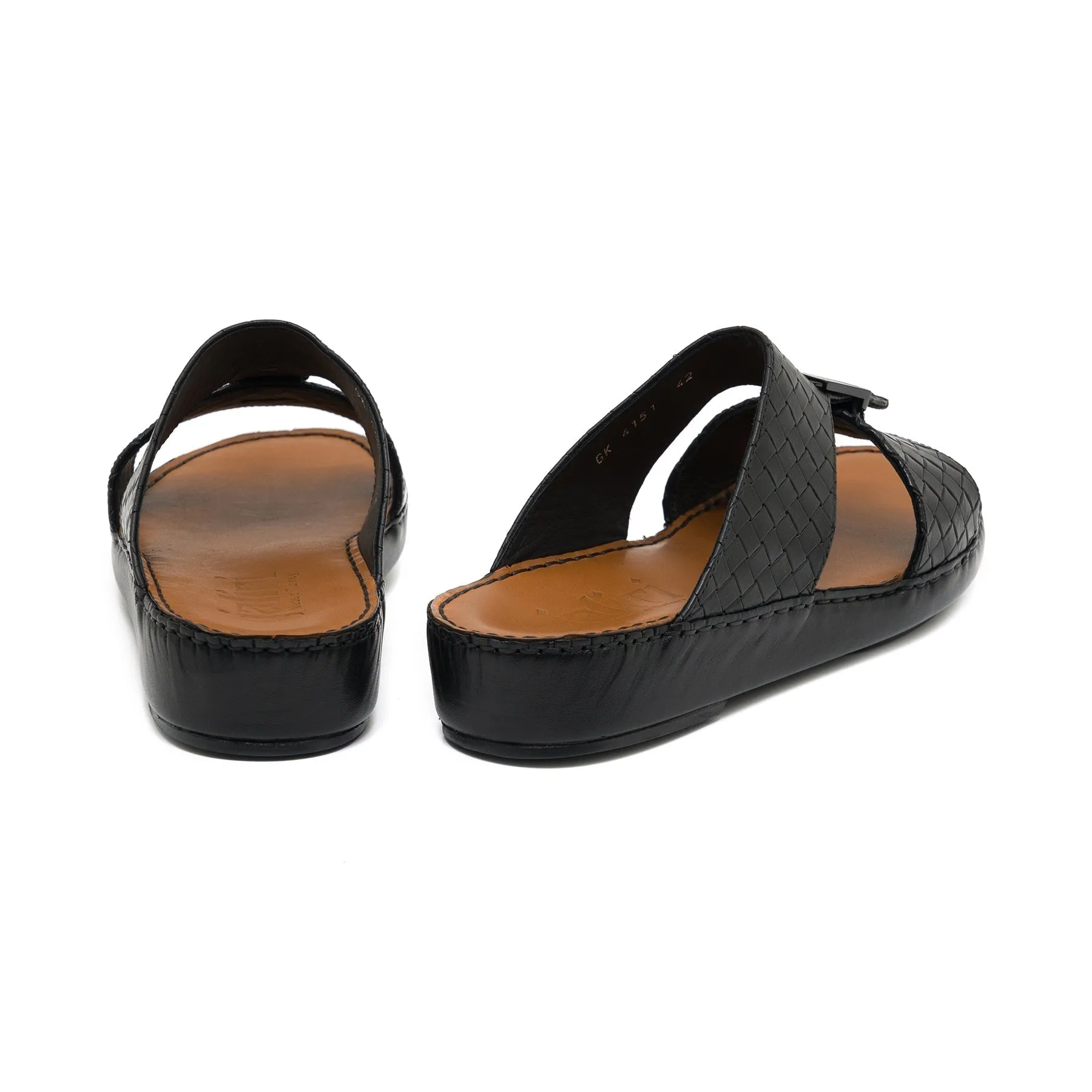 Javier Braided Black Sandal