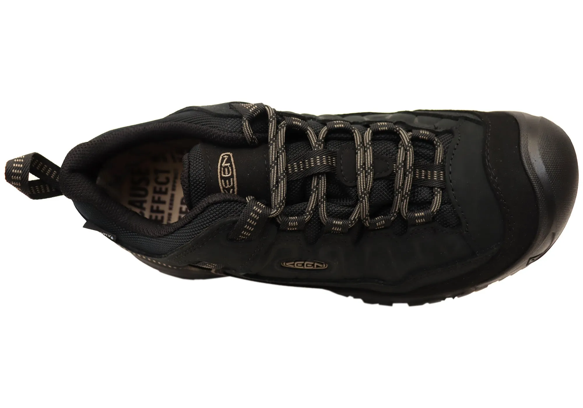 Keen Mens Targhee IV Waterproof Hiking Shoes Triple Black