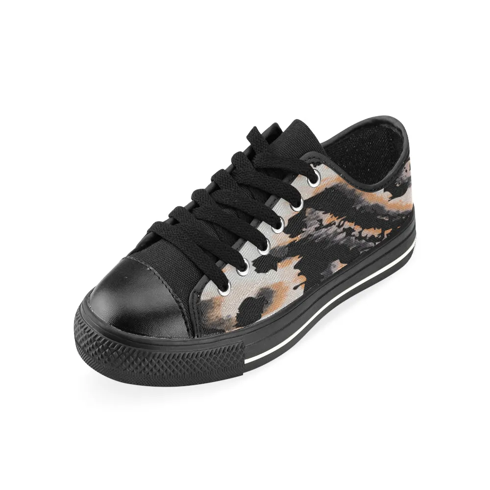 Kids Cheetah Print Canvas Low Top Shoes