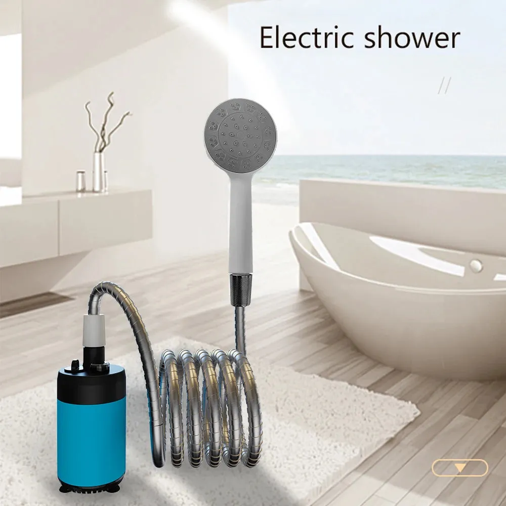 Portable Shower Camping Outdoor Shower Handheld Electric Shower Battery Powered Compact Handheld   Rechargeable Camping Showerhe