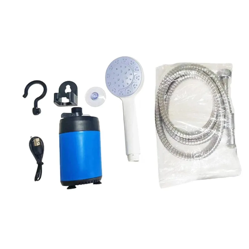 Portable Shower Camping Outdoor Shower Handheld Electric Shower Battery Powered Compact Handheld   Rechargeable Camping Showerhe