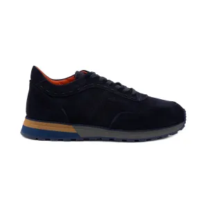 Stavros Navy Blue Suede Sneaker