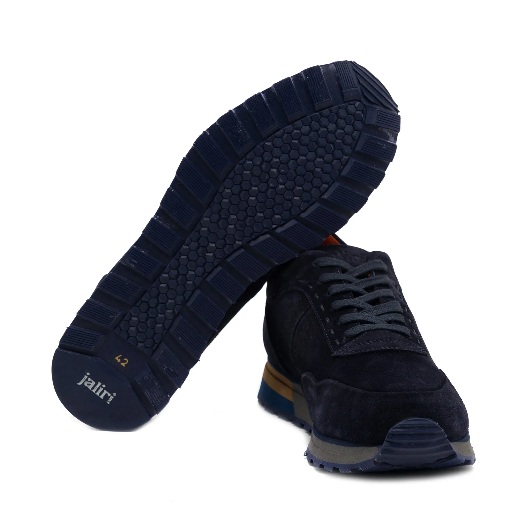 Stavros Navy Blue Suede Sneaker