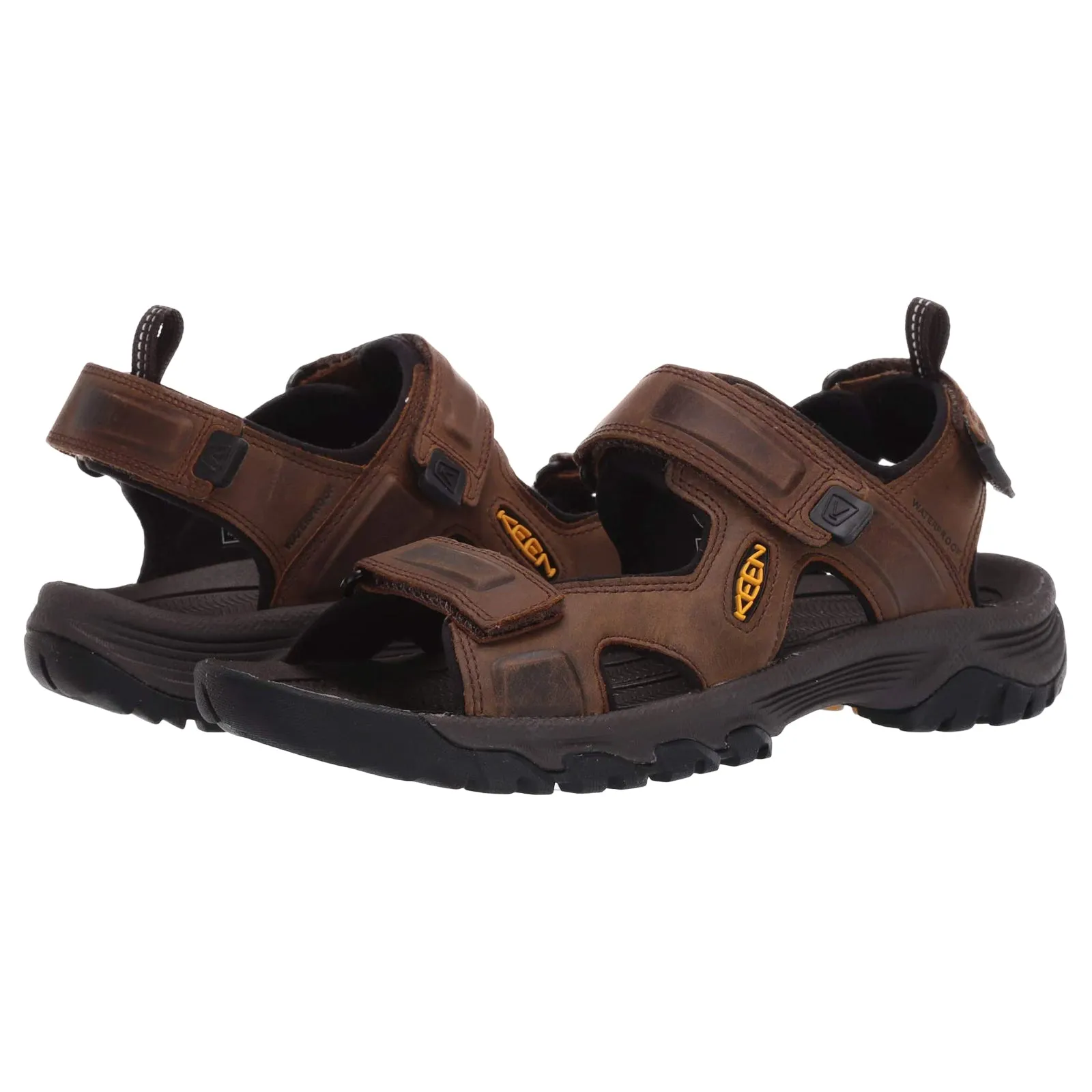 Targhee III Open Toe Leather Men's Hook and loop Sandals - UK 11 - US 12 Men - EU 46