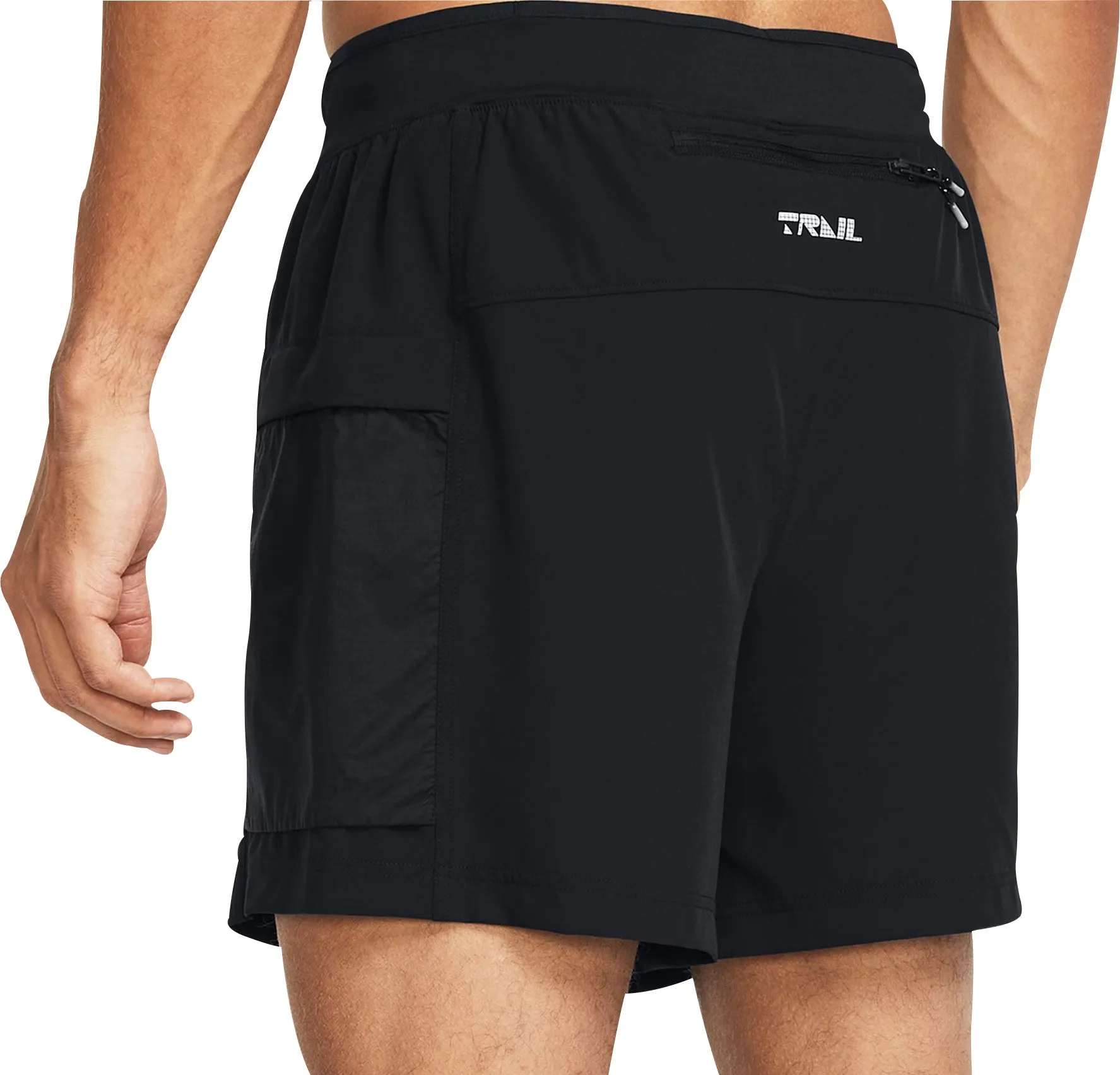 Under Armour Launch Trail 5 Inch Mens Running Shorts - Black